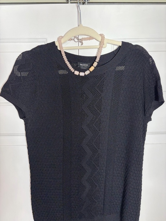 Worth New York Tops - Worth Black Short Sleeve Knit Top, M